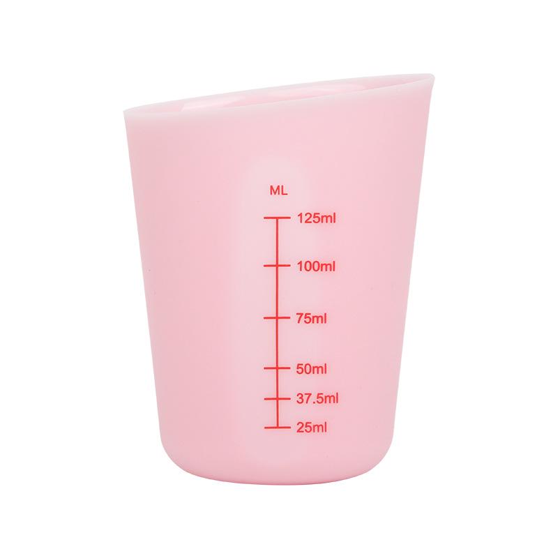 Silicone Measuring Cup with Double Scale - Available in 125ml, 250ml, 500ml - Soft, Transparent for Baking