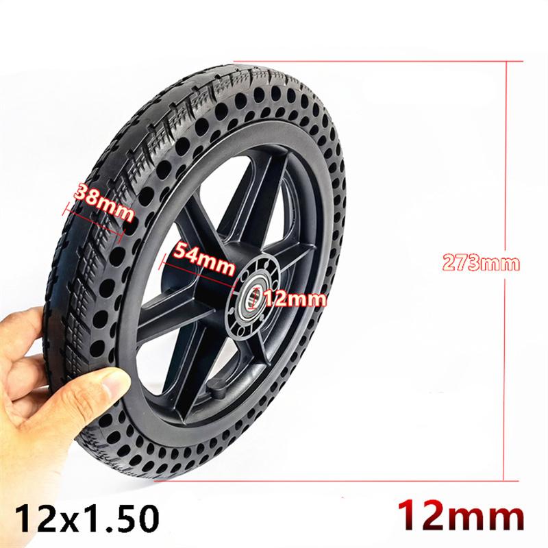 12 Inch * 1.5 Elderly Scooter Electric Wheelchair Tire Front Wheel x1.50 Honeycomb Solid Assembly