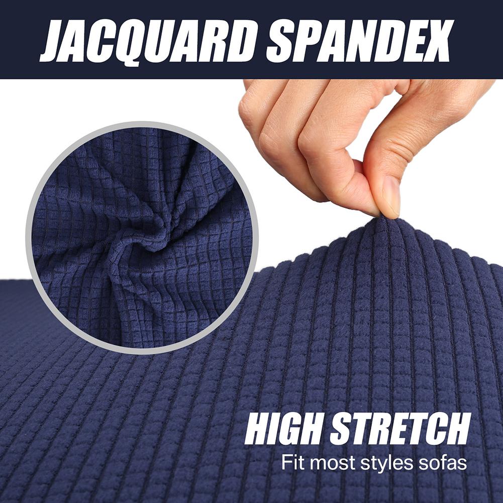 Dehnbarer Jacquard Sofabezug 1 2 3 4 Sitzer Couchbezug für Wohnzimmer Marineblau Sofaschutzbezug für Haustier Kinder Möbel Schutz