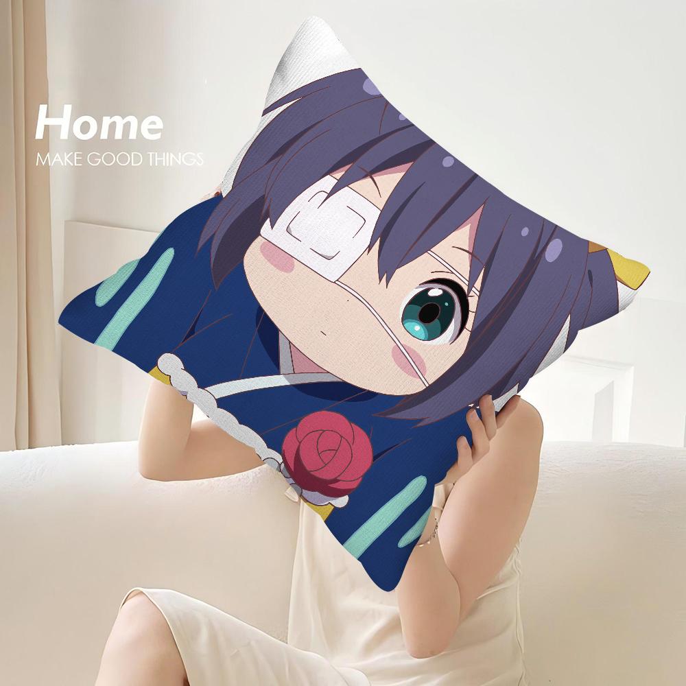 Anime T-Takanashi Rikka Pillow Case Sofa Decorative Home Double-sided Print Plush Square Throw Pillow Covers Cushion Decor Cover