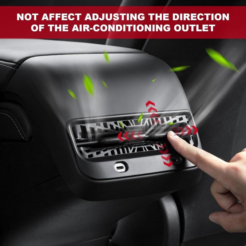 Rear Seat Vent Cover Rear Seat Center Console Vent Trim Tesla Model 3 and Model Y 2017 To 2025 Waterproof and Dustproof Trim