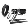 Adjustable Lace Neck Collar Handcuffs Ankle Cuffs Set  Slave Bondage Stainless Steel Open Leg Bar Sex Toys for Couples Woman