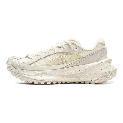 Li Ning Youxia CRC Trendy Comfortable Versatile Shock Absorbing Durable Low Top Casual Shoes Unisex Casual Shoes Off-White AZGV175-1