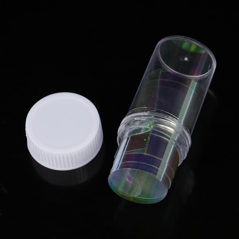 Nail Art Aurora Ice Cube Cellophane Large Colorful Transfer Paper Laser Sticker