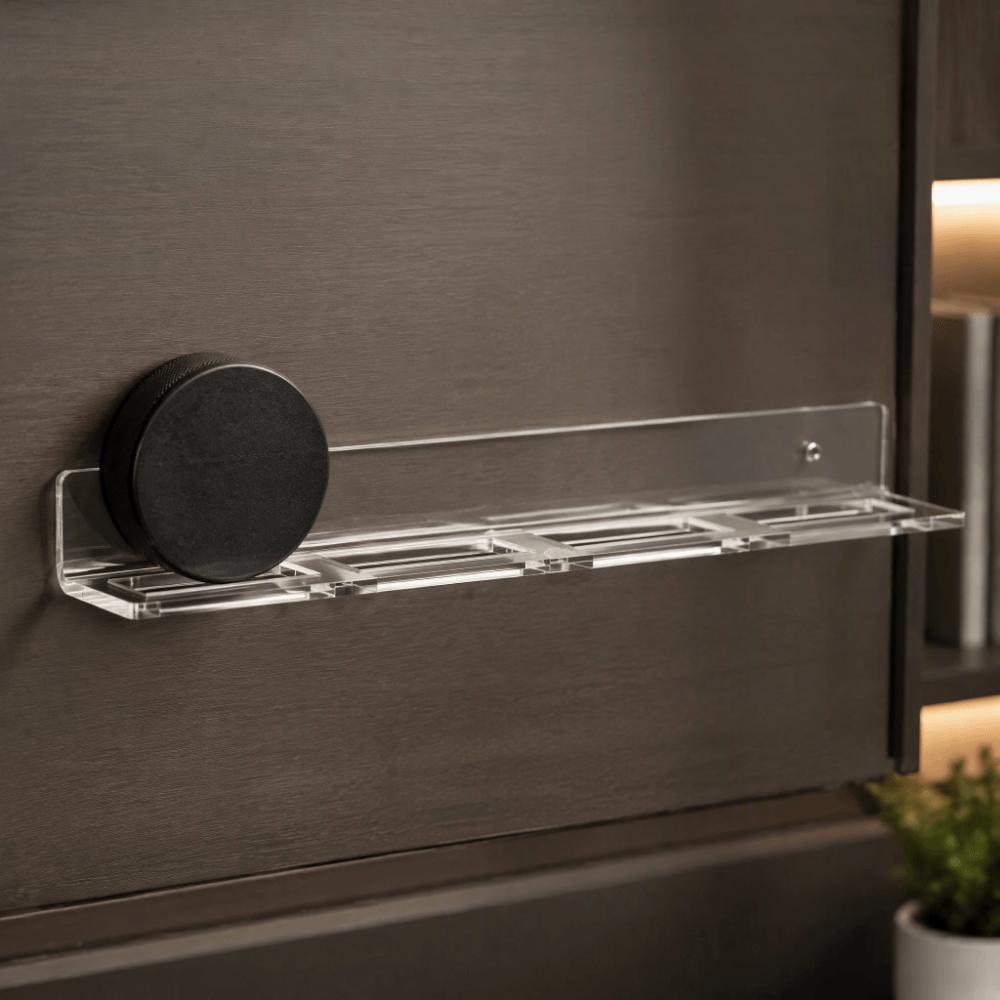 5pcs Transparent Design Hockey Puck Display Wall Rack Puck Storage Rack  Sports Memorabilia