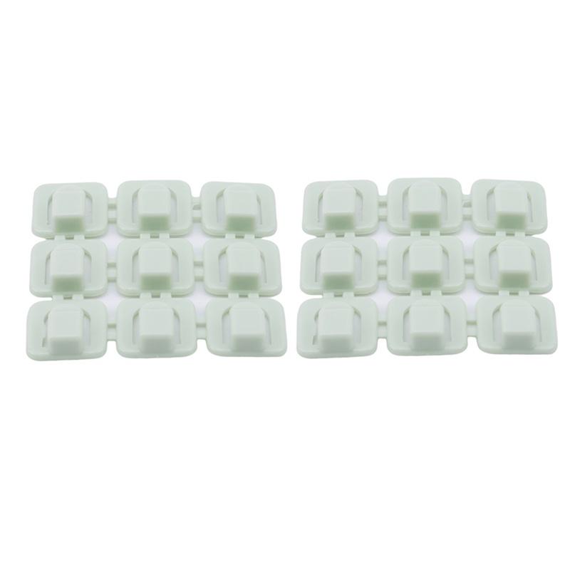 18 Pcs/set Self-sticking Organizer Securing Clip Network Cable Finisher Data Line Fixed Wire Clip