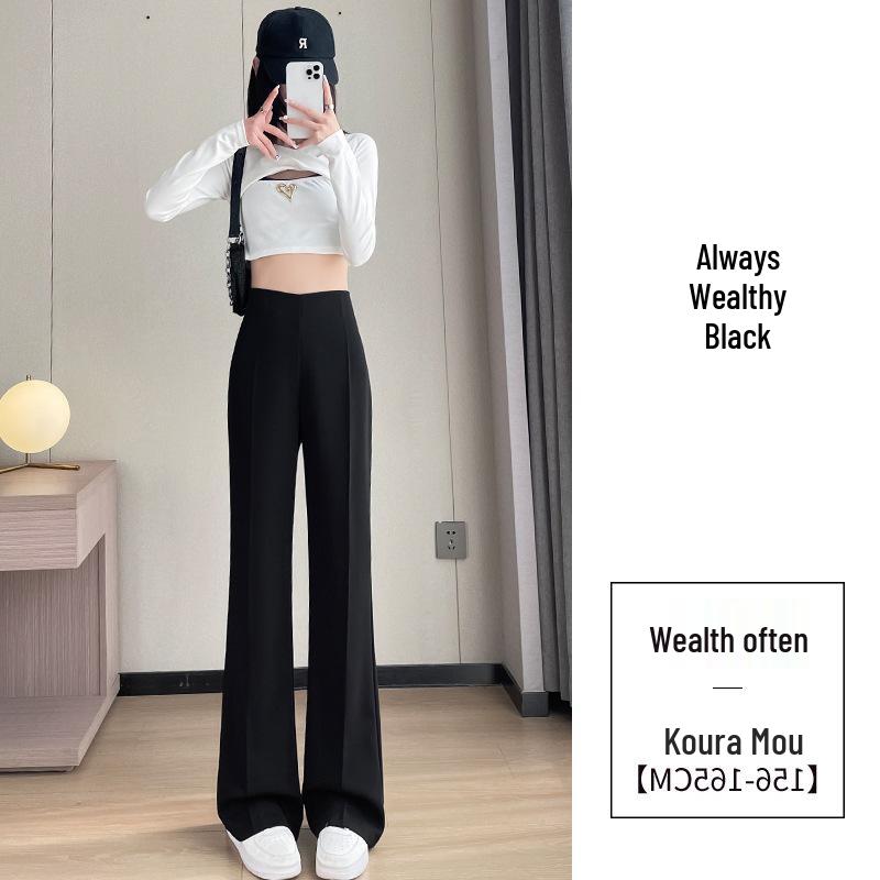 

Женские брюки костюмные весенние с высокой талией, облегающие, широкие от бедра, микро-клеш XS