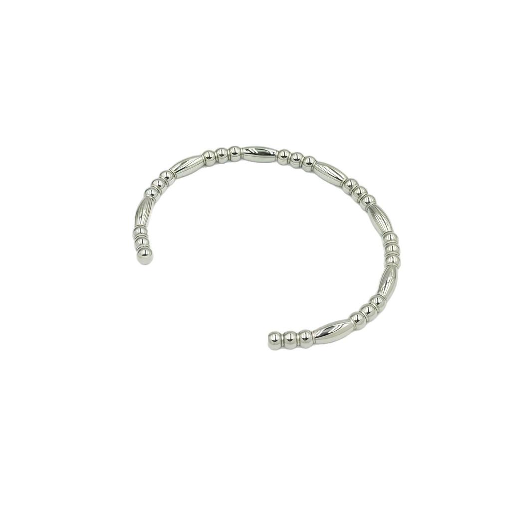 Simple Temperament 304 Stainless Steel Adjustable Open Cuff Bracelet