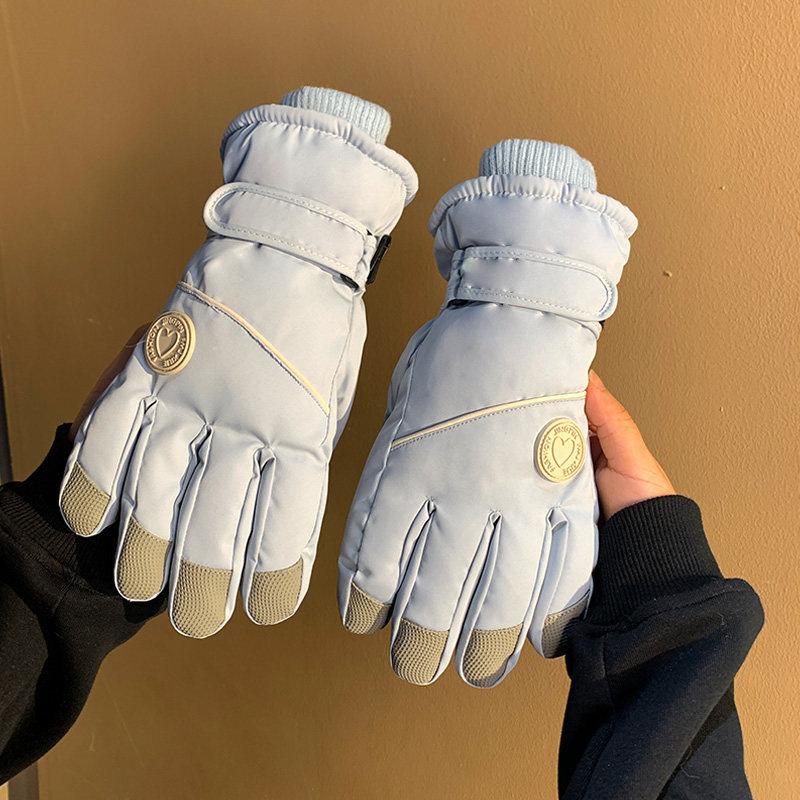 Ski Gloves for Men and Women 2026 New Autumn Velvet Thickened Warm and Cold Electric Vehicle Riding Gloves