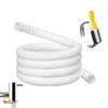 Universal AC Drain Hose 6.56FT Length Washing Machine Duct With Clamps 17MM Inner Diameter AC Drain Tube Extension