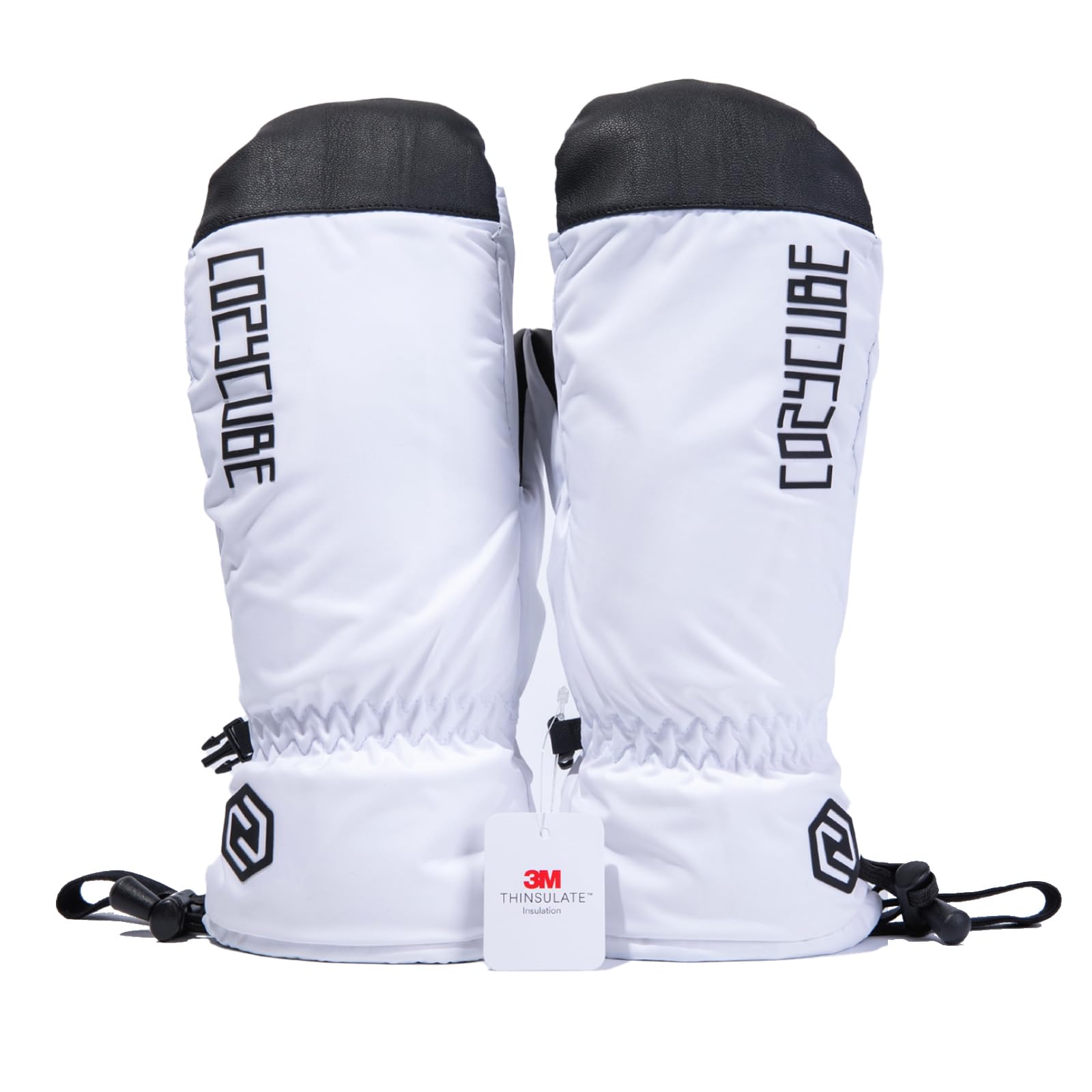 

COZYCUBE Сноубординг Лыжи и 3M Холод и Тепло для Мужчин и Флис Идеально для Улицы и Снежных Игр Перчатки, Перчатки, Варежки, Хлопок, Водонепроницаемые, белый