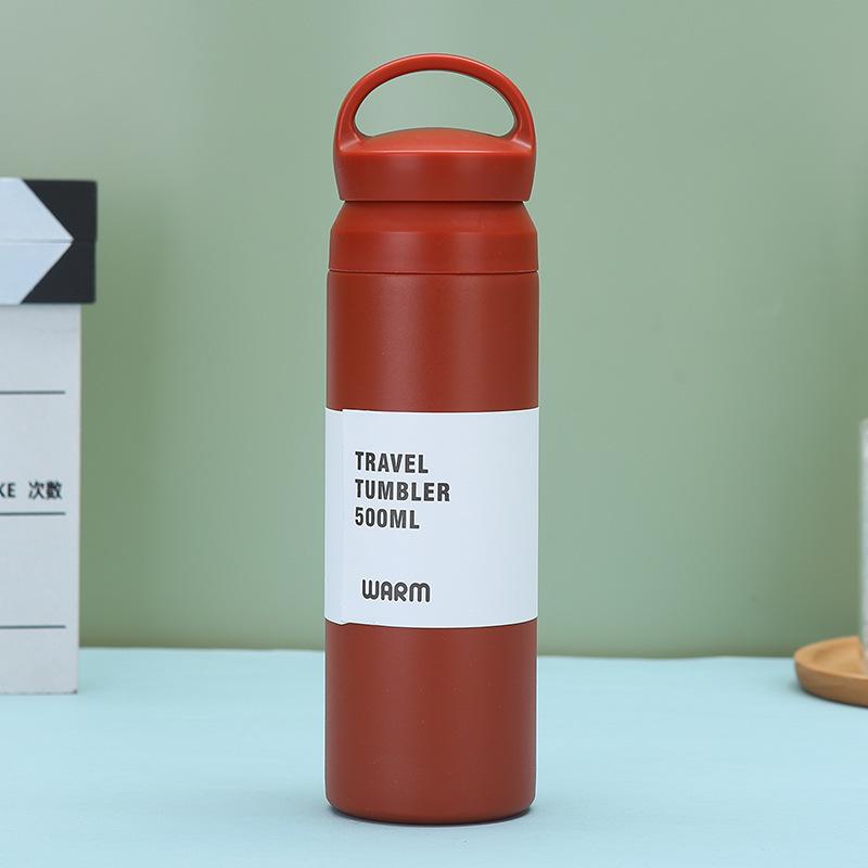 

High Value Portable Element Cup 304 Stainless Steel Vacuum Thermos Cup Creative Simple Portable Coffee Cup 350ml червоний