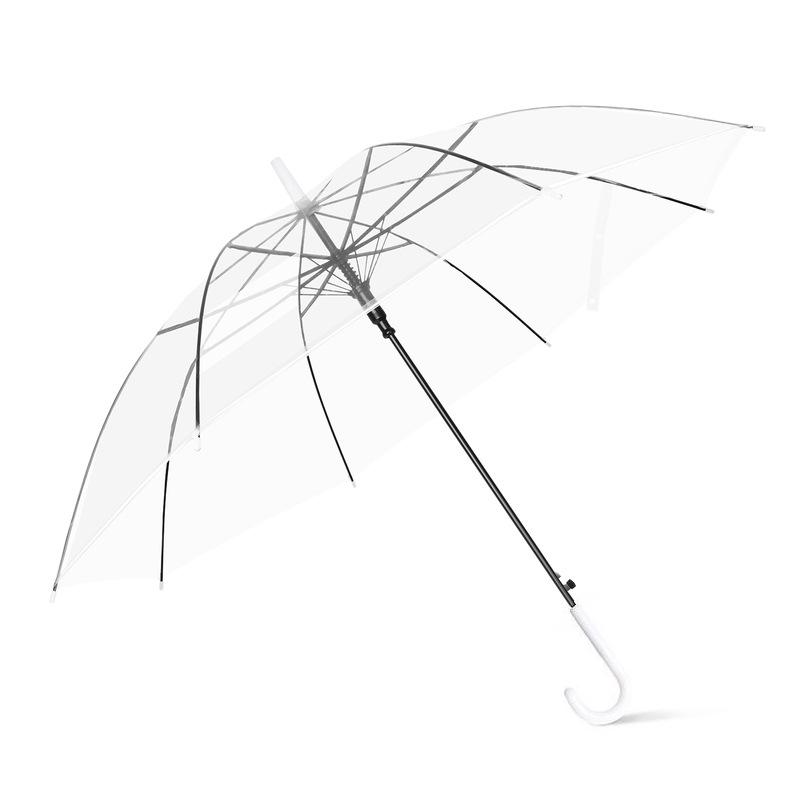 Best-Selling 8-Rib Japanese Transparent Umbrella with Curved Handle - Ideal for Sketching, Dancing, and Advertising Props