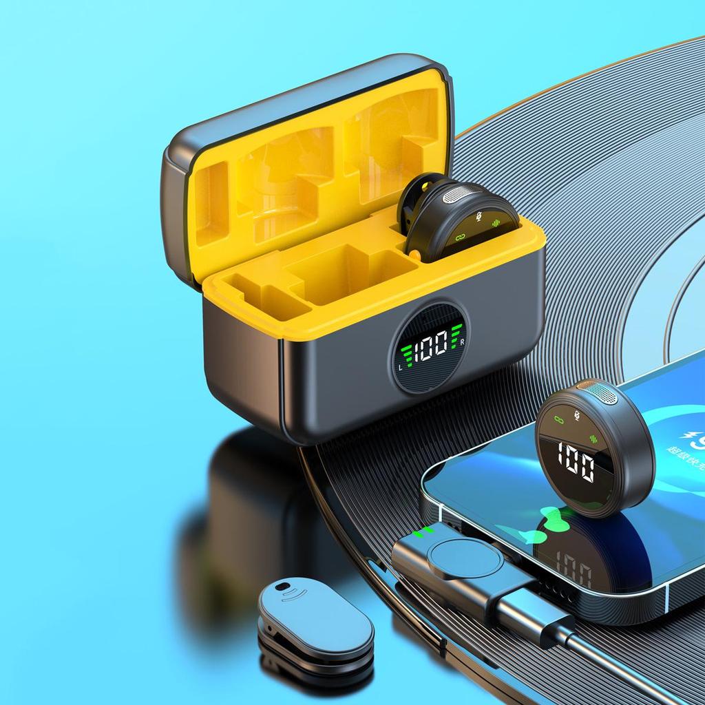 AI Noise Reduction Wireless Lavalier Microphone for Outdoor Live Broadcasting and Video Recording