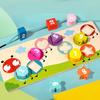 Wooden Montessori Educational Toys for Children Color Numbers Shape Learning Game Wooden Caterpillar Block Threading Board Game