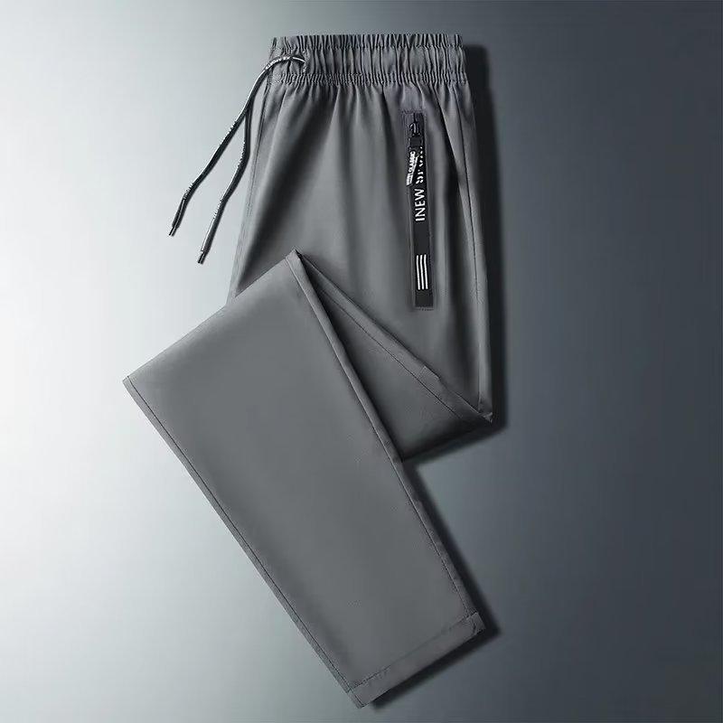 Sweatpants Men's Autumn and Winter New Fleece Thickened Large Size Zipper Casual Pants