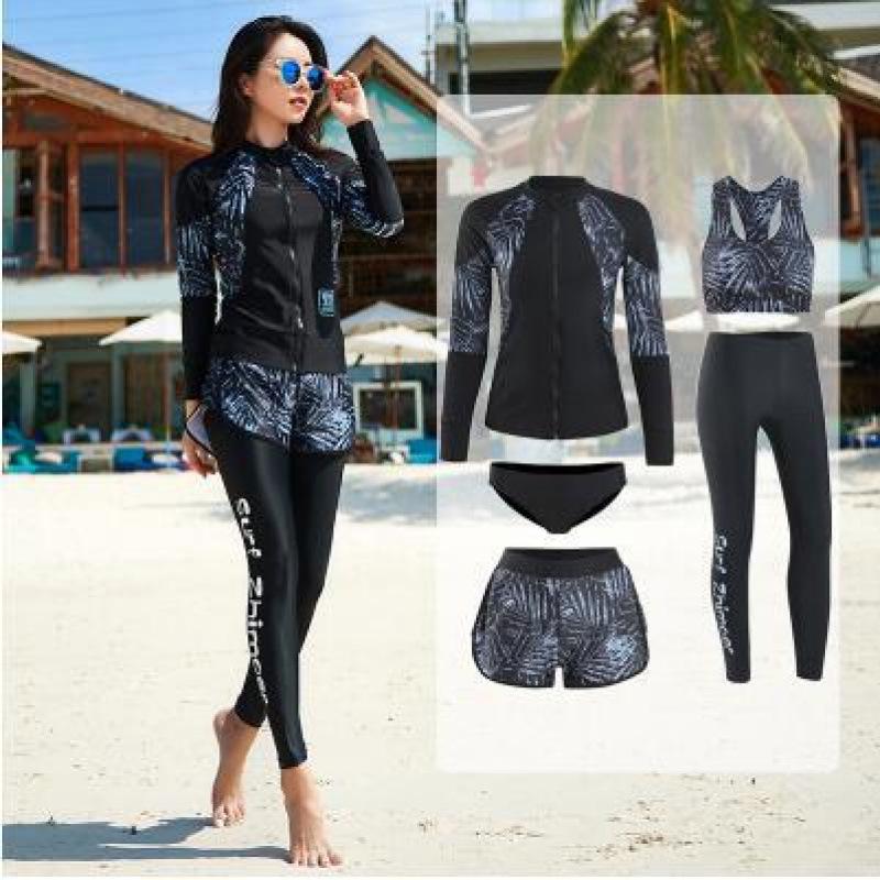 Women's Quick-Dry Two-Piece Snorkeling Wetsuit with Sun Protection and Jellyfish Guard