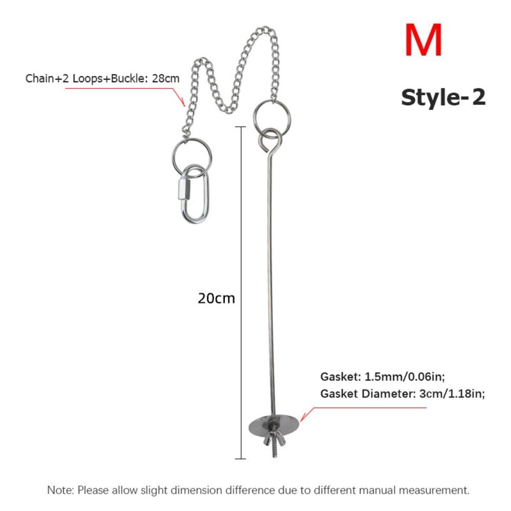 Stainless Steel Bird Feeder Arbitrarily Fixed Hanging Typ Bird Apple Fork Toy Bird Cage Supplies Parrot Meat Feeding Fork Bird