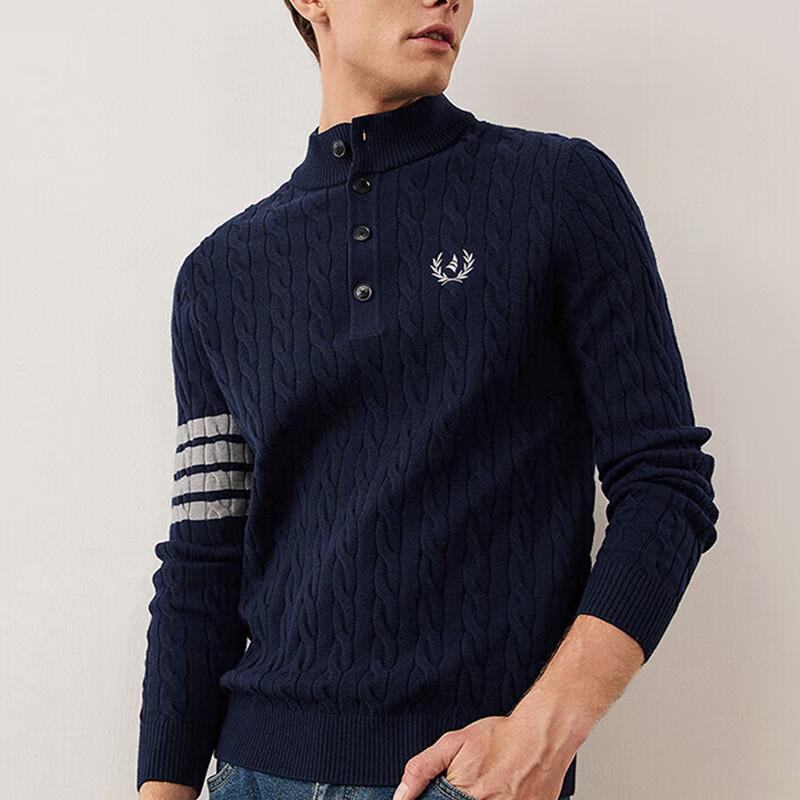 Navigare Men s Business Casual Half-Zip Mock Neck Sweater L