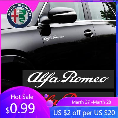 For Alfa Romeo 2026 Hot Sticker 2PCS Car Label Waterproof Car Accessories For Alfa Romeo Giulia Stelvio MiTo Giulietta Tonale AL