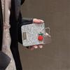 Fashion Silver Glitter Phone Case for Samsung Galaxy Z Flip 7 5 4 3 Cover with Love Ring Stand Cute Cases Flip6 Flip7 Flip5 Capa