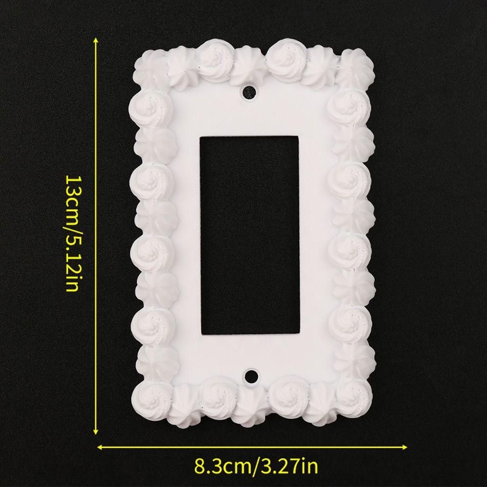 Cream Style Light Switch Cover Piping Texture Wall Plate Cover Decorative Wall Plate  Bedroom Decor