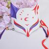 Japanese Cat Half Face Mask, Fox Kitsune Cosplay Anime Masquerade Decorative Hanging