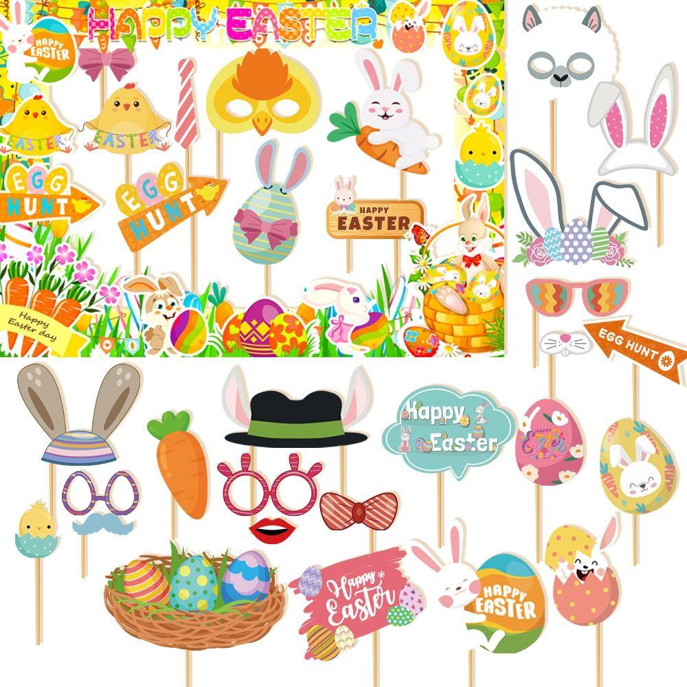 Cute Easter Photo Booth Props Elegant Happy Easter Decor DIY Photo Prop  Holiday Festival Decor