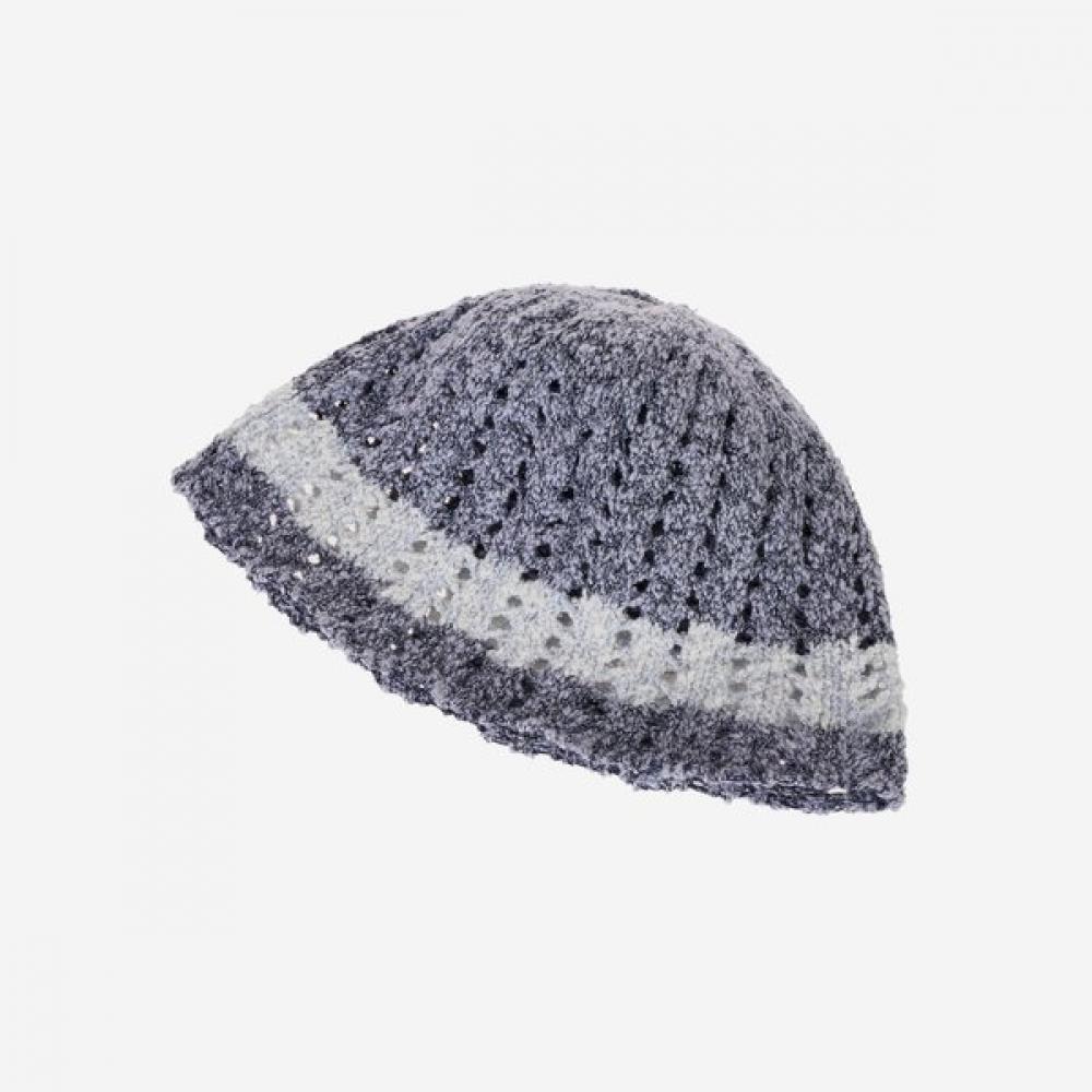 ALLINCOMPLETE Вязаная панама  Сахарная вата  Темно-синяя Single option
