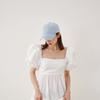 Allincomplete Round Logo Ball Cap Light Blue Denim