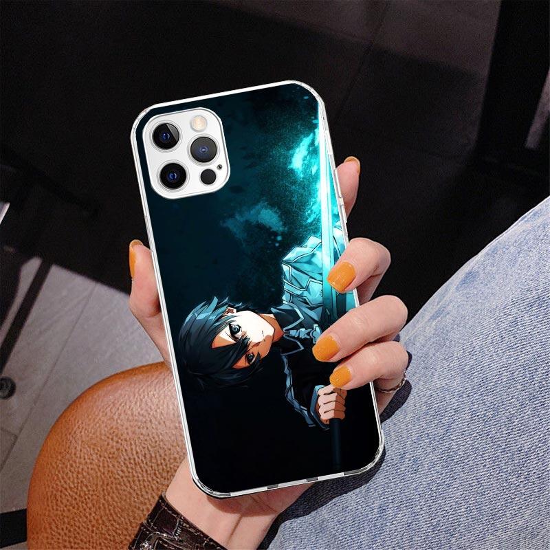 Sword Art Online Kirito Phone Case For iPhone 13 12 Mini 11 Pro Max XS XR X SE 7 8 Plus 5S 5 6S 6 Gift Print Cover Fundas