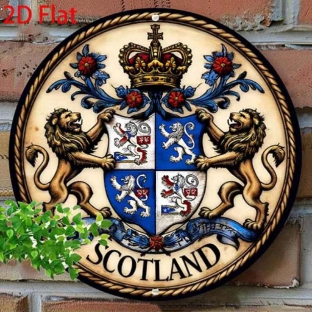 Vintage Scottish Lion Metal Poster Home Pub Wall Art
