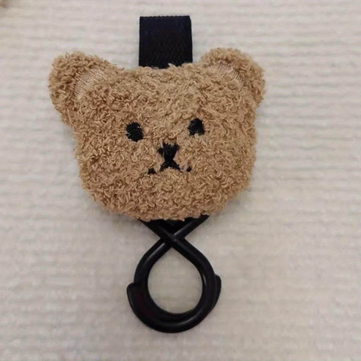 

Cute Plush Bear Baby Stroller Hook For Stroller Heavy Duty Universal Stroller Hanger And Strap Stroller Accessories For Mom Set