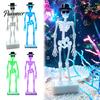 Underwater Dancing Skull Decor Skeleton Aquarium Bubbler with Adjustable Air Flow, 3D Printed Creative Fish Tank Ornaments Powered Moving Oxygenating