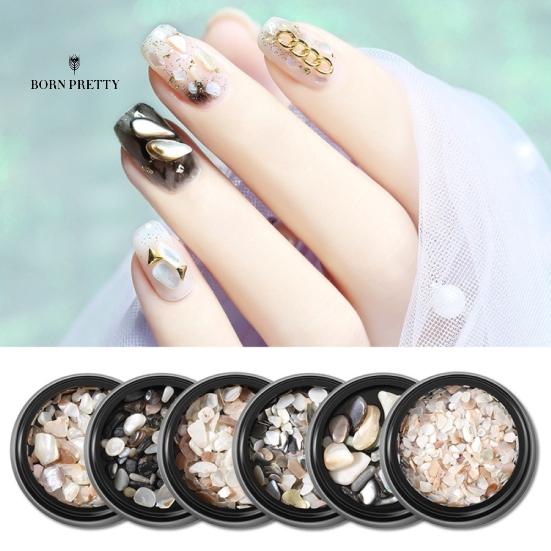 

2 шт. Нерегулярные морские ногти Украшения Осколки раковины Ломтики Камни Маникюр Нейл-арт украшения