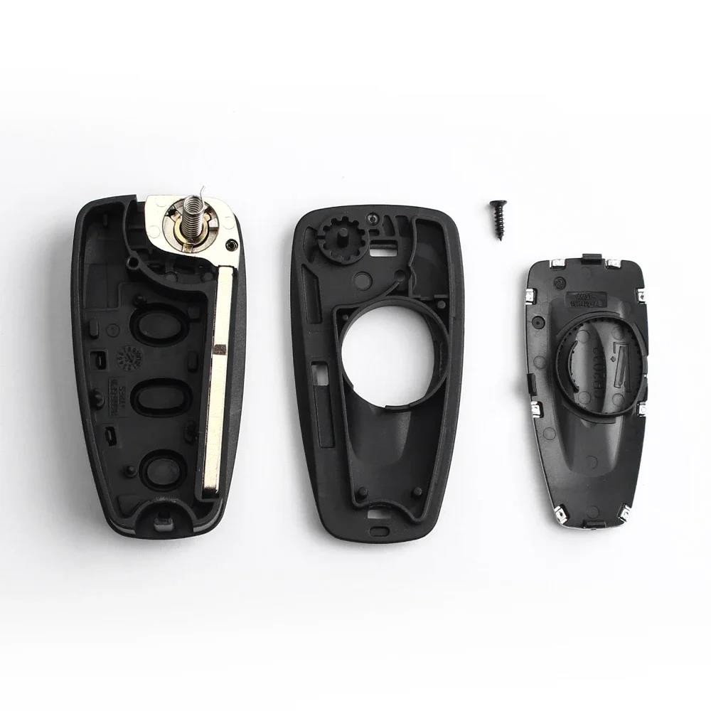 KEYYOU Neue 3 Tasten Für Ford Focus Fiesta 2013 Schlüsselanhänger Gehäuse mit HU101/FO21 Klinge Klappschlüssel Fernbedienung Schlüssel Schale Schlüsselanhänger Gehäuse