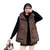 European and Korean Down Cotton Vest Women's Autumn and Winter New Medium and Long Outer Wear Loose Large Size 0kg Versatile Sleeveless Hanger