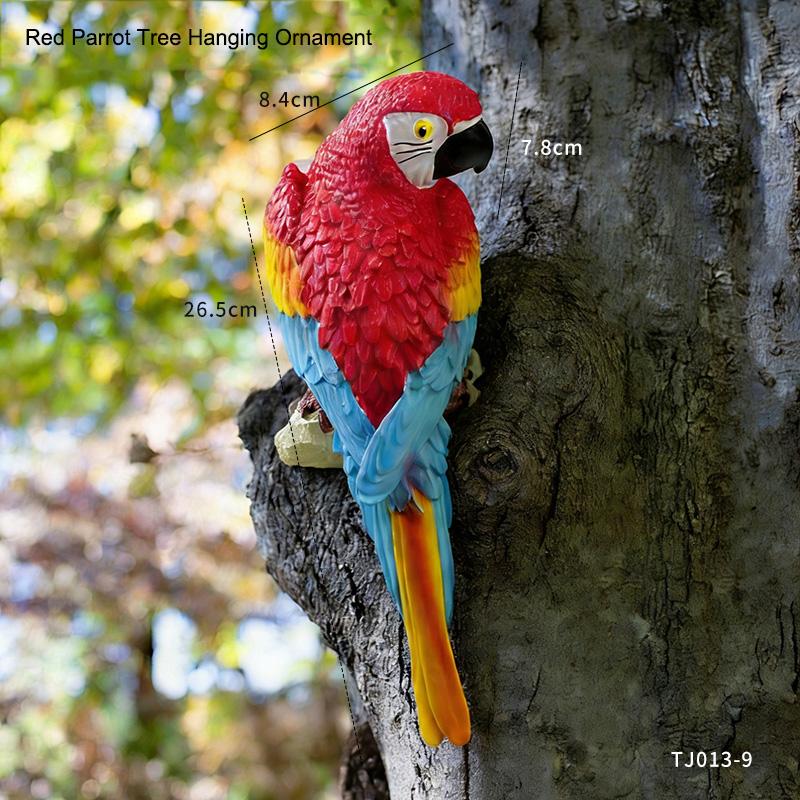 

Simulated Parrot Tree Hanging Ornament Outdoor Courtyard Garden Climbing Tropical Birds Creative Decoration Gift for Friends