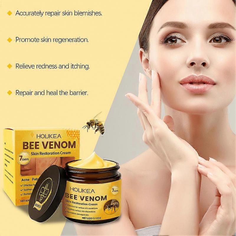 Bikvalshudåterställande Kräm, Effektiv Minskningskräm för Fläckar och Ärrbildning, Naturliga Anti-Aging Milda Formler, för Ansikte Kropp