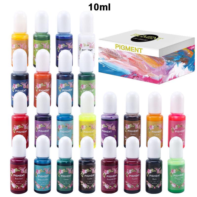 Epoxy Resin Supplies Resin Pigment Kit Liquid Colorant Dye Powder Filling Material for Art Crafts DIY Jewelry Making Accessories