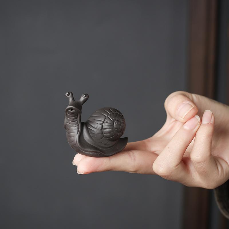 

Chinese Creativity Purple Clay Tea Pet Good Luck Persimmon Model Ornament Handmade Tea Table Decoration Accessories Crafts