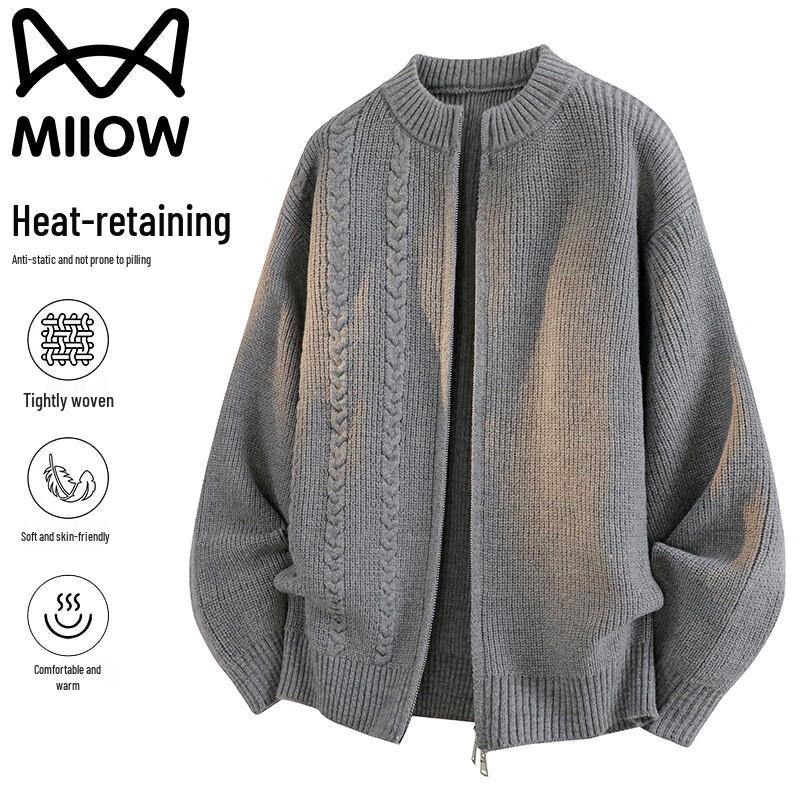 Mao Ren Men's Autumn/Winter Loose Knit Cardigan