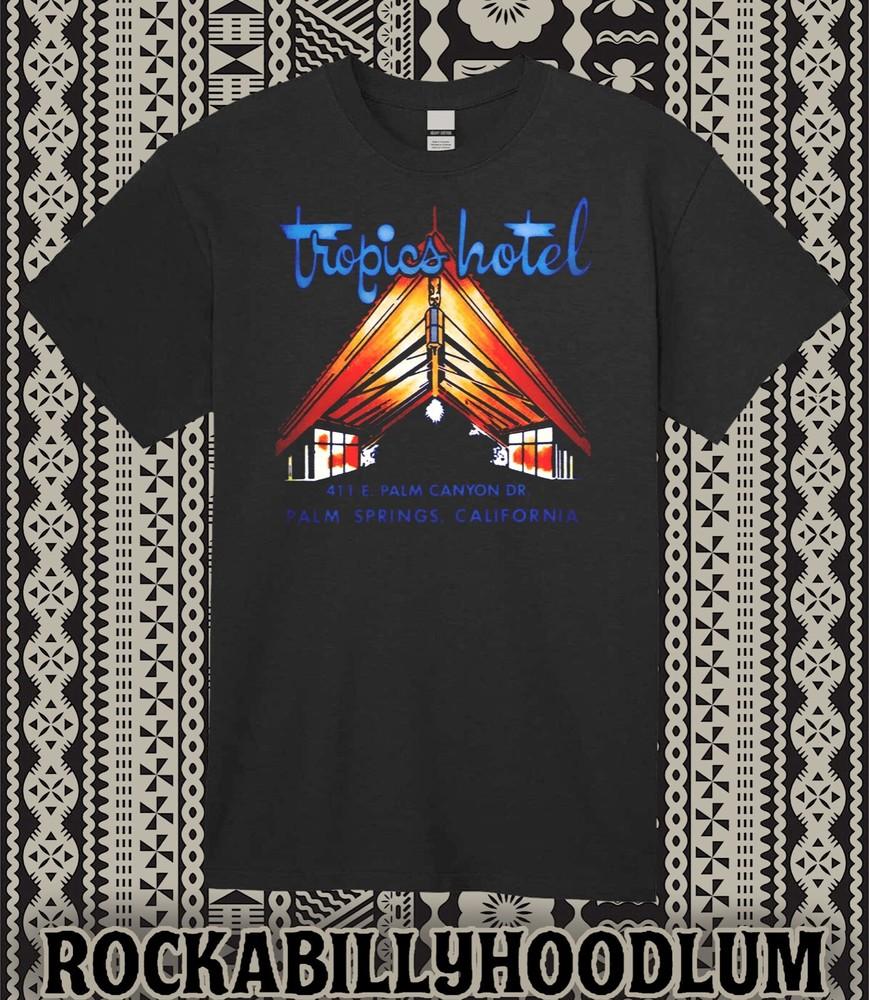 

Retro Tiki Art Tee T Shirt Mug Bar Restaurant Tropics Hotel Palms Springs CA Unisex T-Shirt XXXL