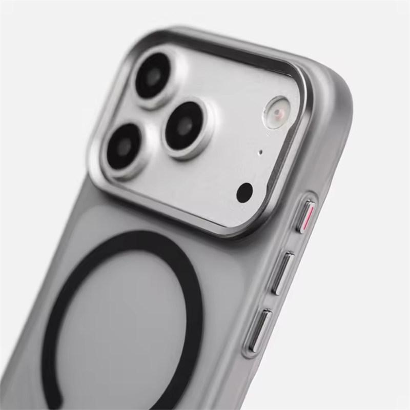 Metal Lens Matte Frosted Translucent For Magsafe Case For iPhone 17 Pro Max 17Pro 16 15 Pro Max Magnetic Wireless Charging Slim Hard PC Cover