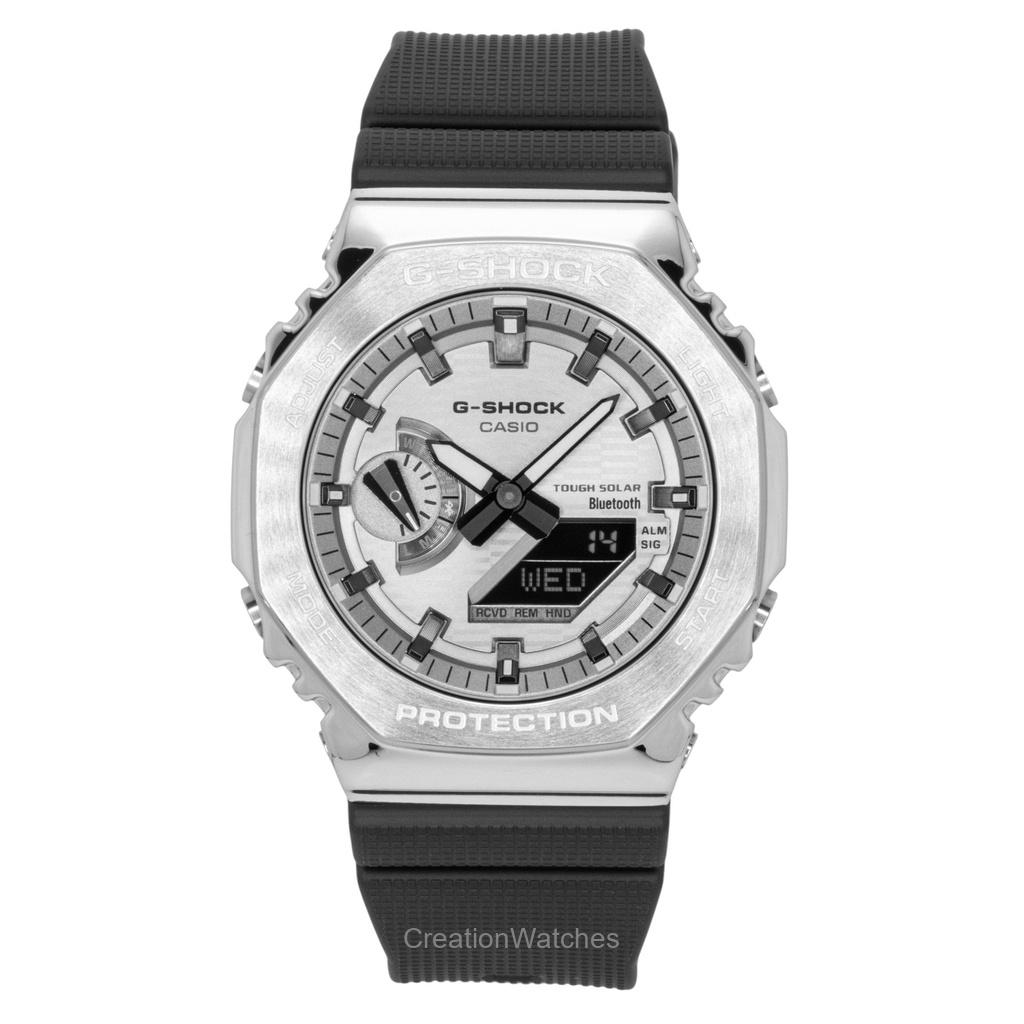 

Casio G-Shock G-Steel Ремінець з біополімерної смоли Smartphone Link Аналого-цифровий Сірий циферблат Сонячний GBM-2100A-8B 200M Чоловічий годинник сірий