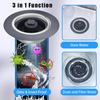 2 Pack - 3 in 1 Kitchen Sink Drain Strainer, 304 Stainless Steel Bounce Core Sink Stopper with Basket Filter Pop-up Sink Plug for Standard 3-1/2 Inch