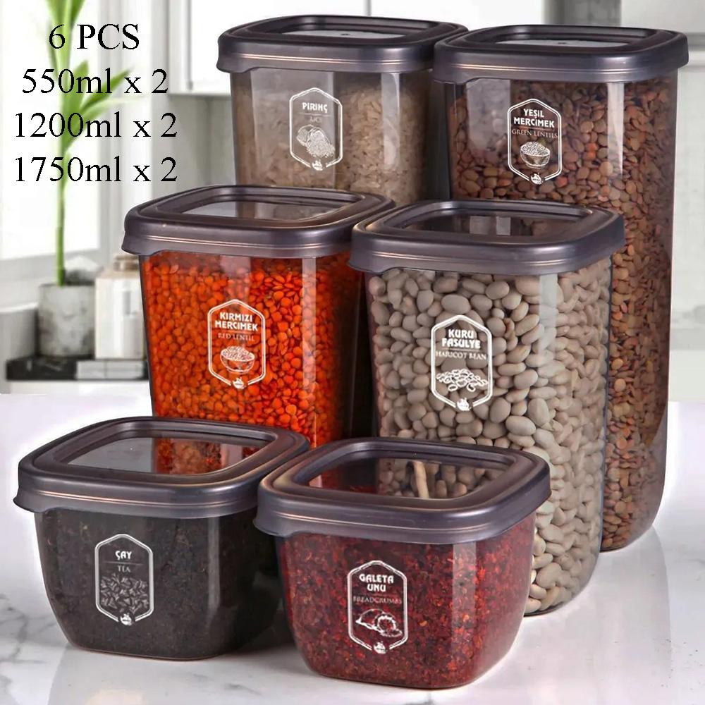Luftdichte Lebensmittelaufbewahrungsbehälter-Sets – Transparenter BPA-freier Vorratskammer-Organizer, Stapelbare auslaufsichere Snackgläser für die Küche