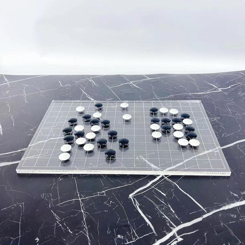 Минимализм Прозрачные Го Шахматная Игра Шахматная Доска Геометрическое Искусство Орнаменты Украшение Стола Шахматные Фигуры Казуальные Шахматные Игры