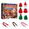 Decorative Bottle Toppers for Christmas 9 Pcs Mini Knit Hat And Scarf Set Advent Calendar, Handmade Tiny Santa Gift Kids Scarves Countdown Calendar