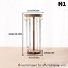 Necklace Holder Organizer Jewelry Tree Stand With 12/18 Metal Hooks Wooden Necklace Display Tower For Home Or Show Selling Use